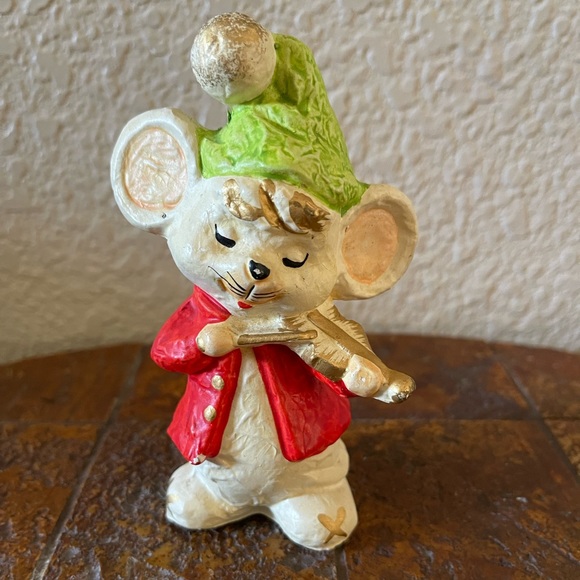 Vintage Christmas mouse decoration - Picture 2 of 8